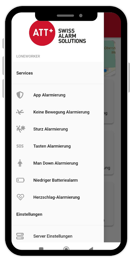 Notruf Alarm Totmann App